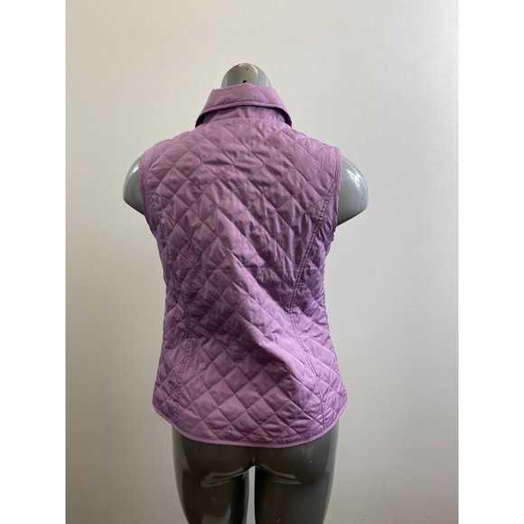 Northern Reflection Women's Snap Button Up Quilted Vest Size Small Mauve Sleeve - Picture 3 of 4